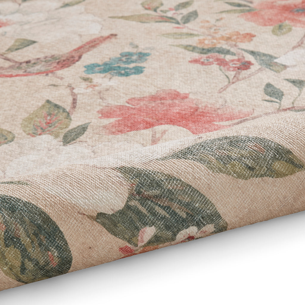 Pippa - Floral Birds - Natural - Catherine Lansfield - Think Rugs