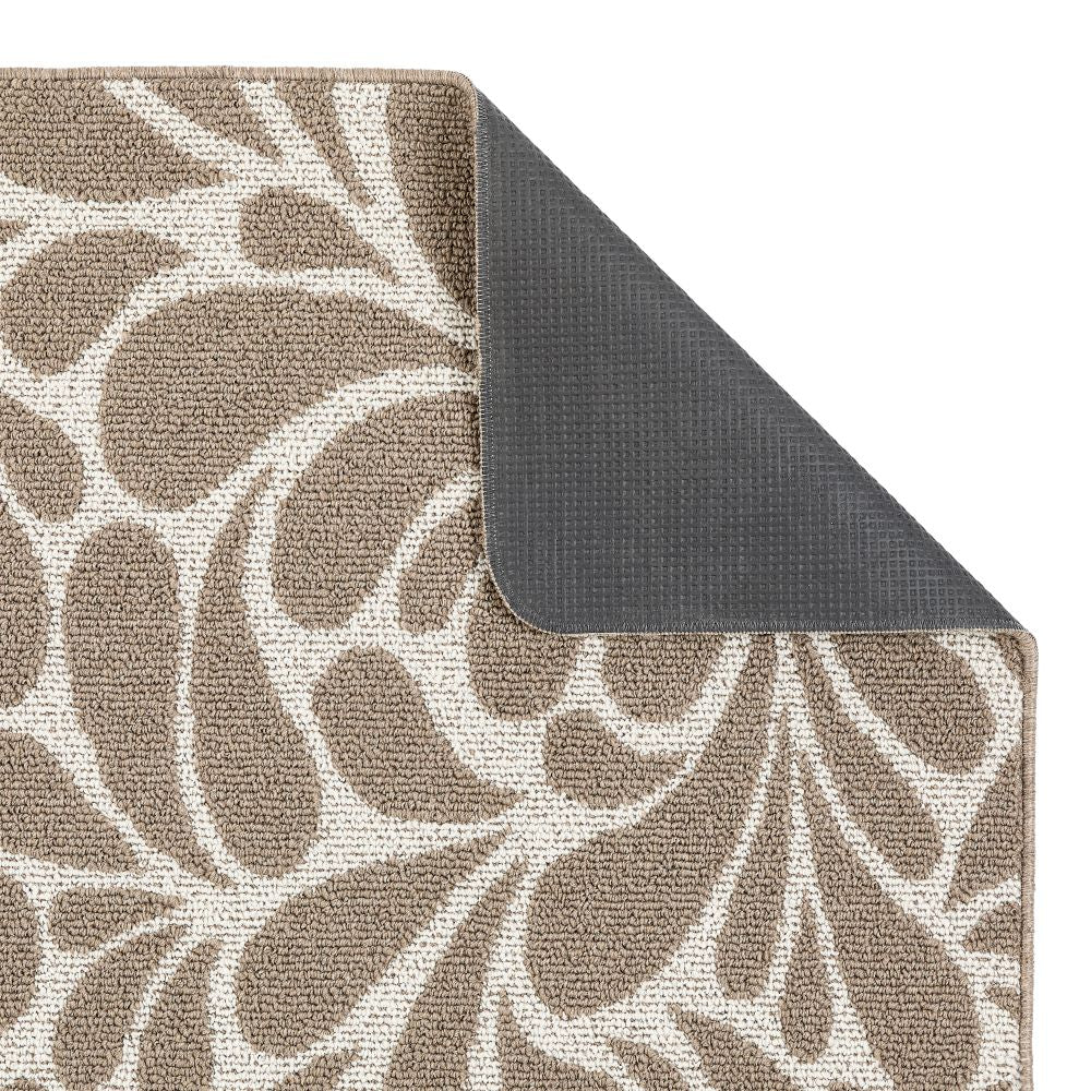 My Sculptured Collection - Patterned- Raindrop- Ivory and Mink -  Washable-  Phoenox Rug