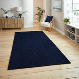 Riviera - Shaggy - B483 - Navy - Think Rugs