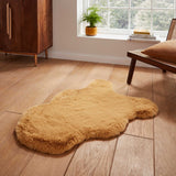 Super Teddy - Faux Sheepskin - Plain Shaggy - Mustard