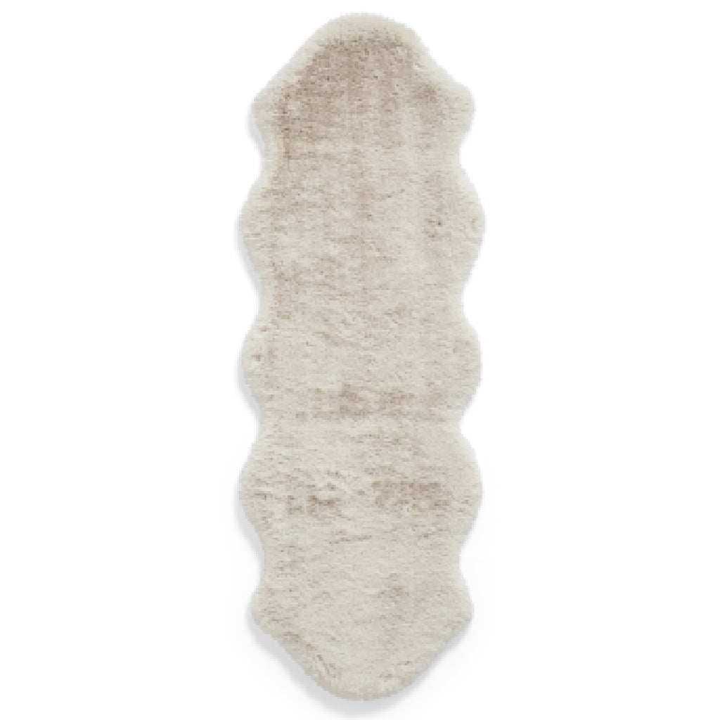 Super Teddy - Faux Sheepskin - Plain Shaggy - Beige