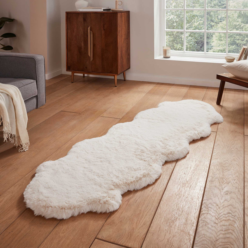 Super Teddy - Faux Sheepskin - Plain Shaggy - Ivory
