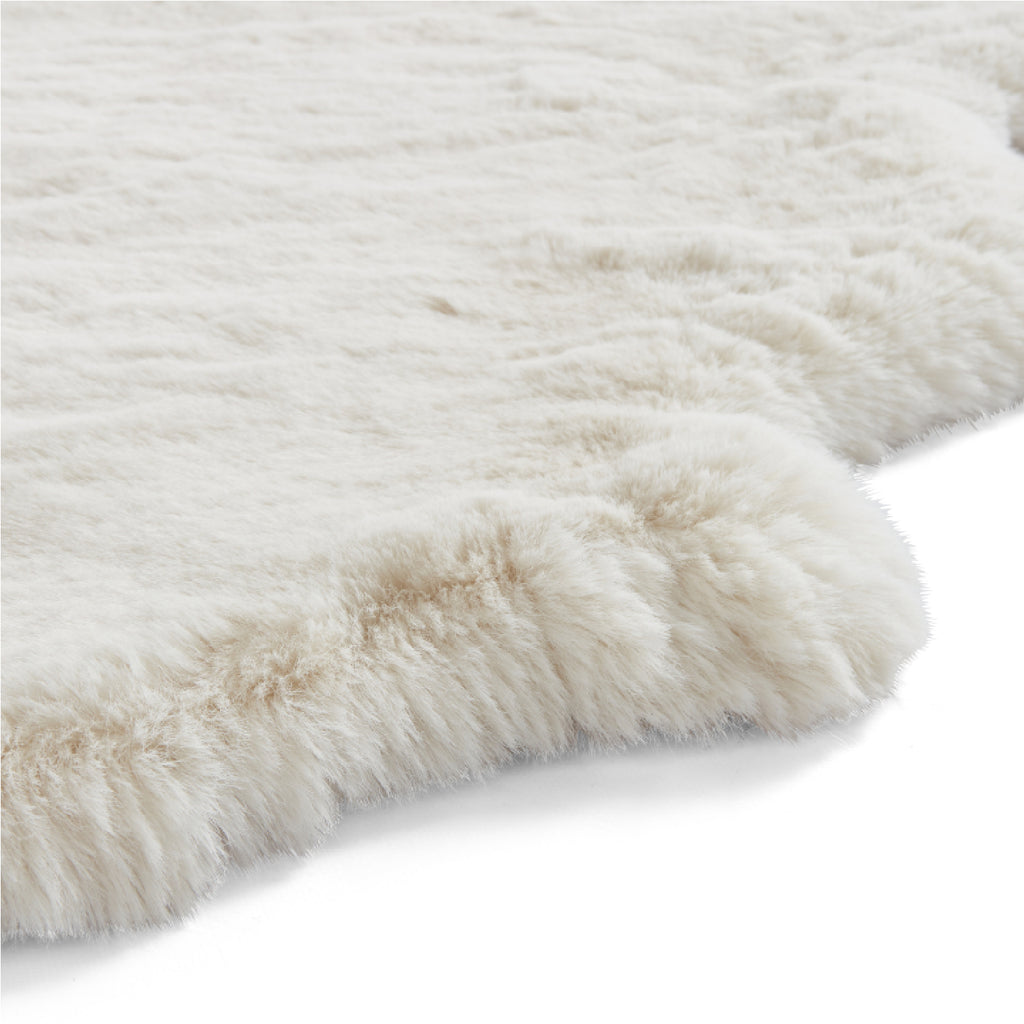 Super Teddy - Faux Sheepskin - Plain Shaggy - Ivory