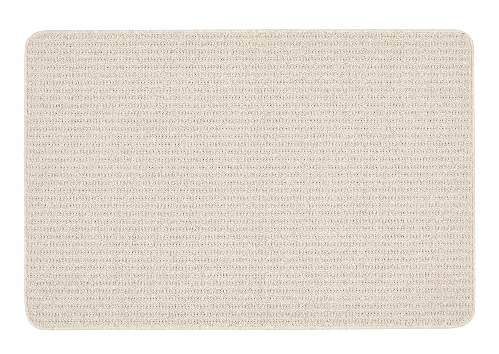 My Sculptured Collection - Textured - Waffle- Ivory -  Washable-  Phoenox Rugs