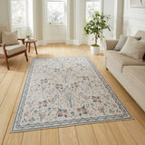 Versailles - H1373- Beige / Blue - Washable - Think Rugs