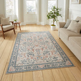 Versailles - H1423 - Beige /  Blue   - Washable - Think Rugs