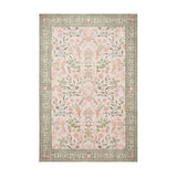Versailles - H1423 - Beige /  Green   - Washable - Think Rugs