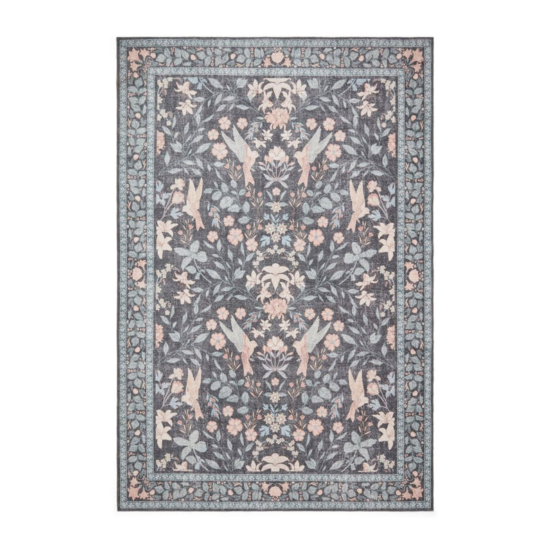 Versailles - H1423 - Dark Blue  - Washable - Think Rugs
