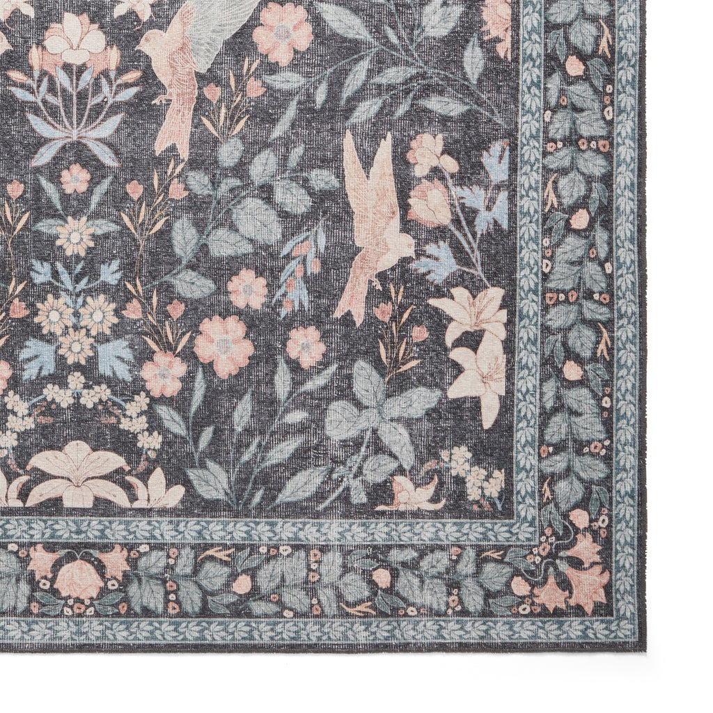Versailles - H1423 - Dark Blue  - Washable - Think Rugs