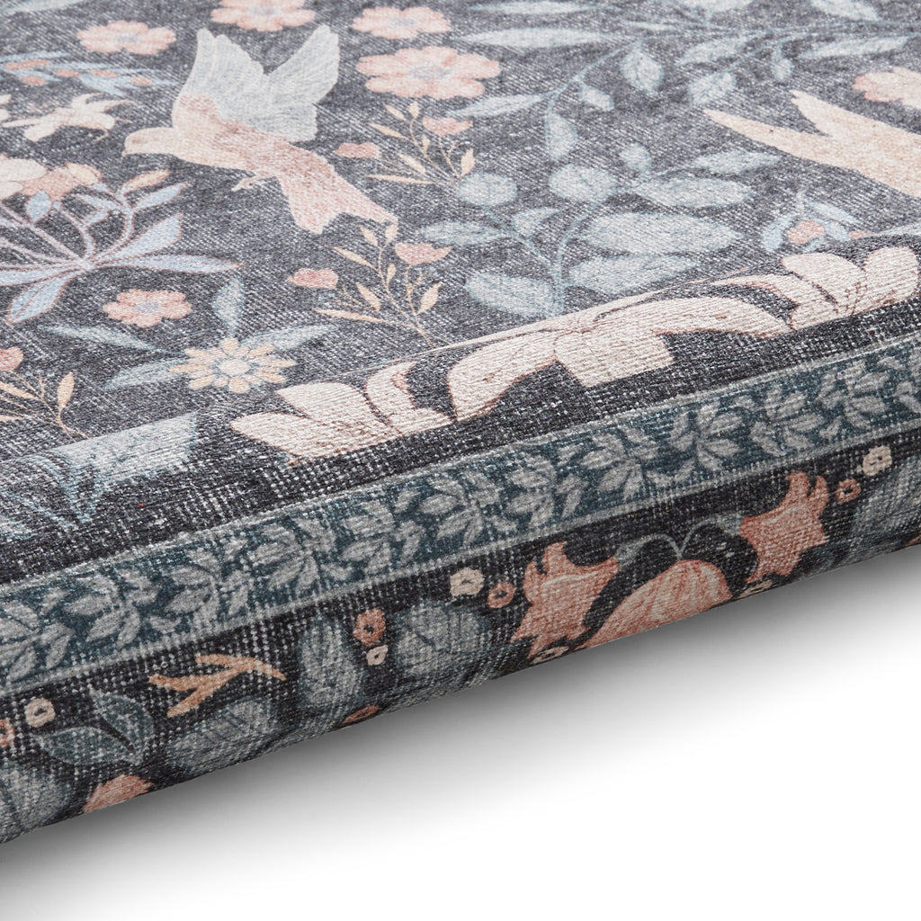 Versailles - H1423 - Dark Blue  - Washable - Think Rugs