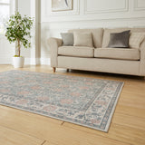 Versailles - H1424 -Beige / Blue  - Washable - Think Rugs
