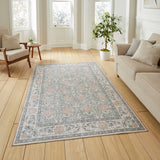 Versailles - H1424 -Beige / Blue  - Washable - Think Rugs