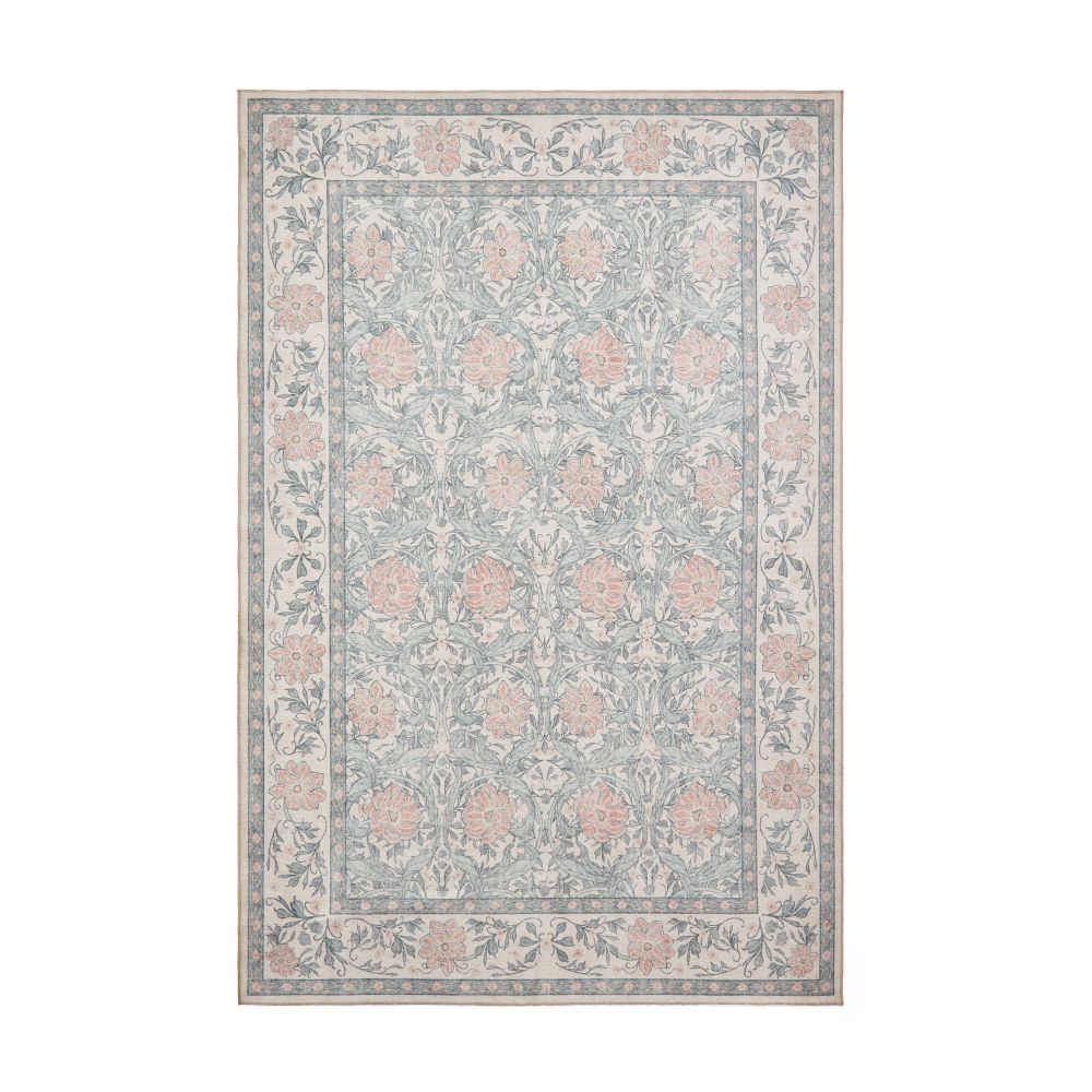 Versailles - H1424 -Beige / Blue  - Washable - Think Rugs