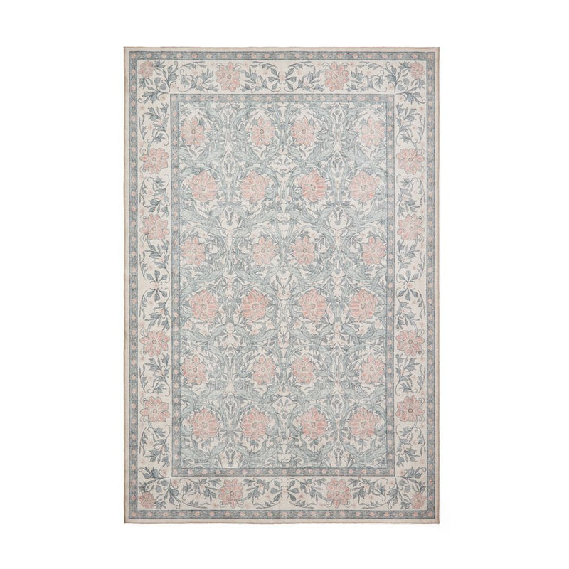 Versailles - H1424 -Beige / Blue  - Washable - Think Rugs