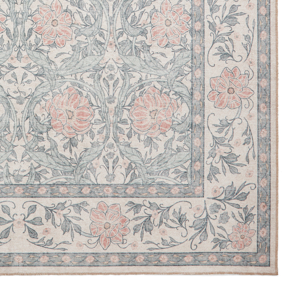 Versailles - H1424 -Beige / Blue  - Washable - Think Rugs