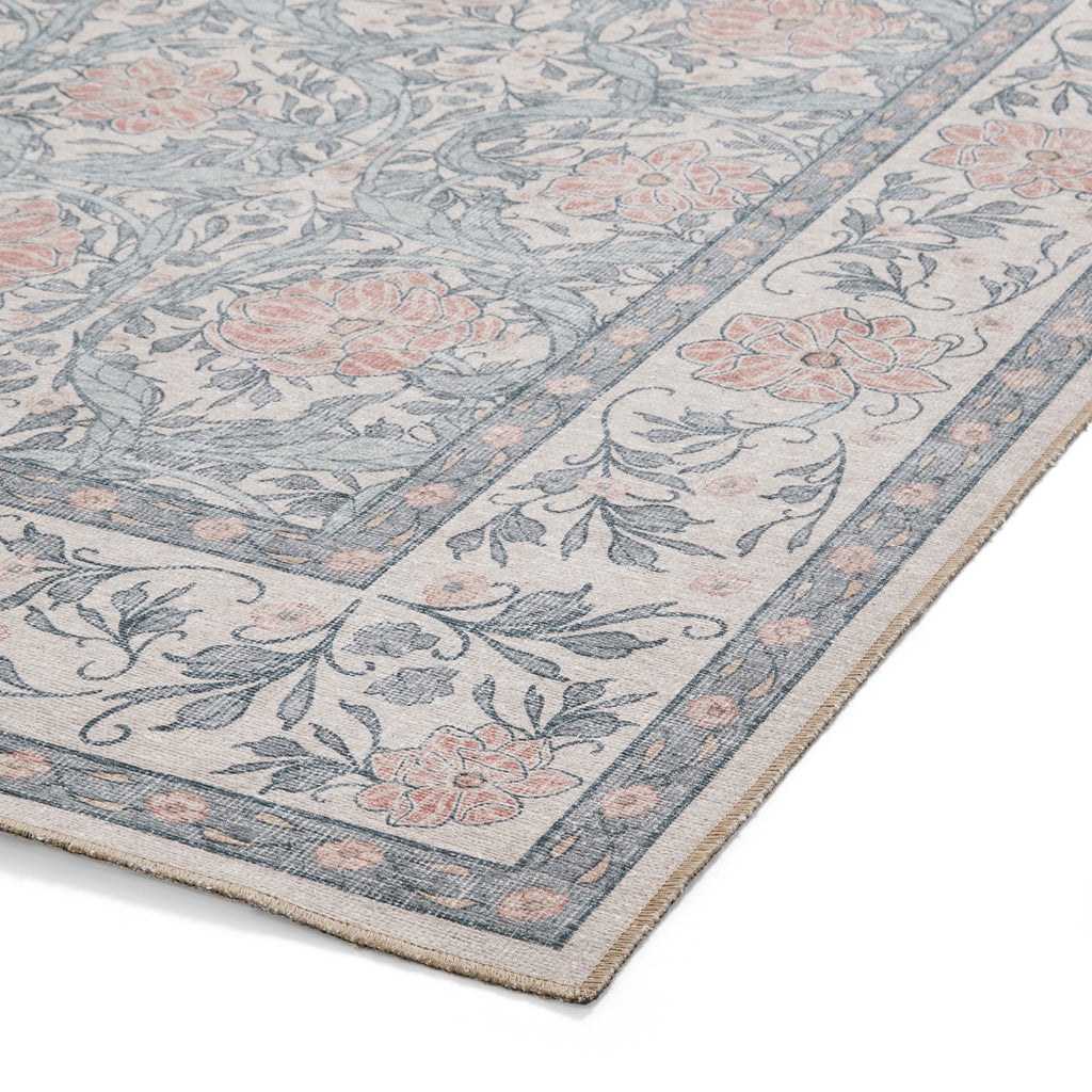 Versailles - H1424 -Beige / Blue  - Washable - Think Rugs