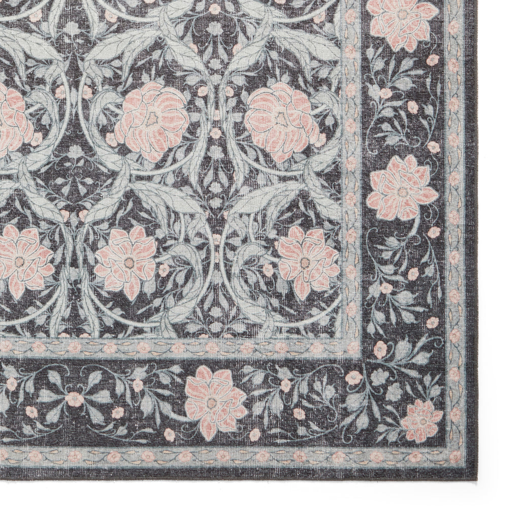 Versailles - H1424 - Dark Blue  - Washable - Think Rugs