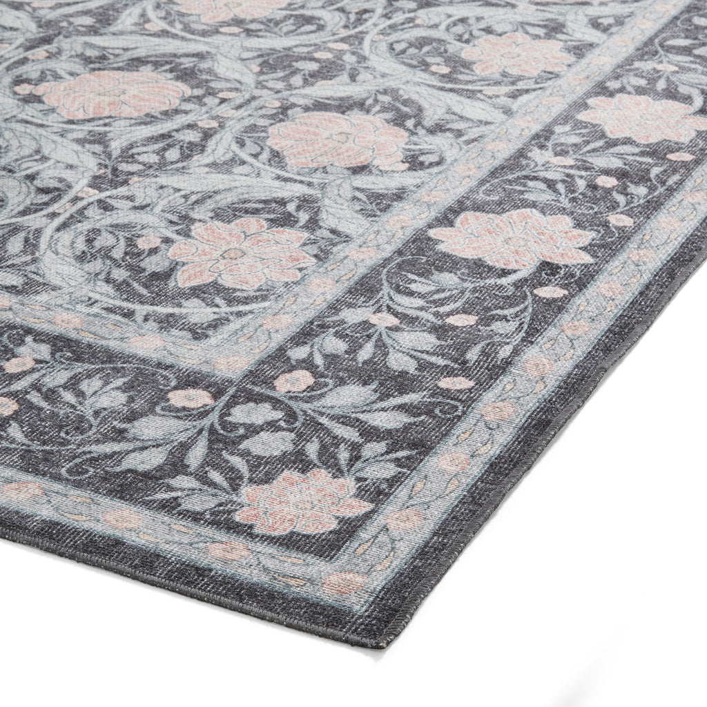 Versailles - H1424 - Dark Blue  - Washable - Think Rugs