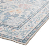 Versailles - H1425 - Beige / Blue   - Washable - Think Rugs