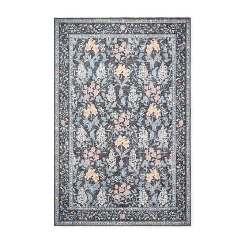 Versailles - H1425 - Dark Blue   - Washable - Think Rugs