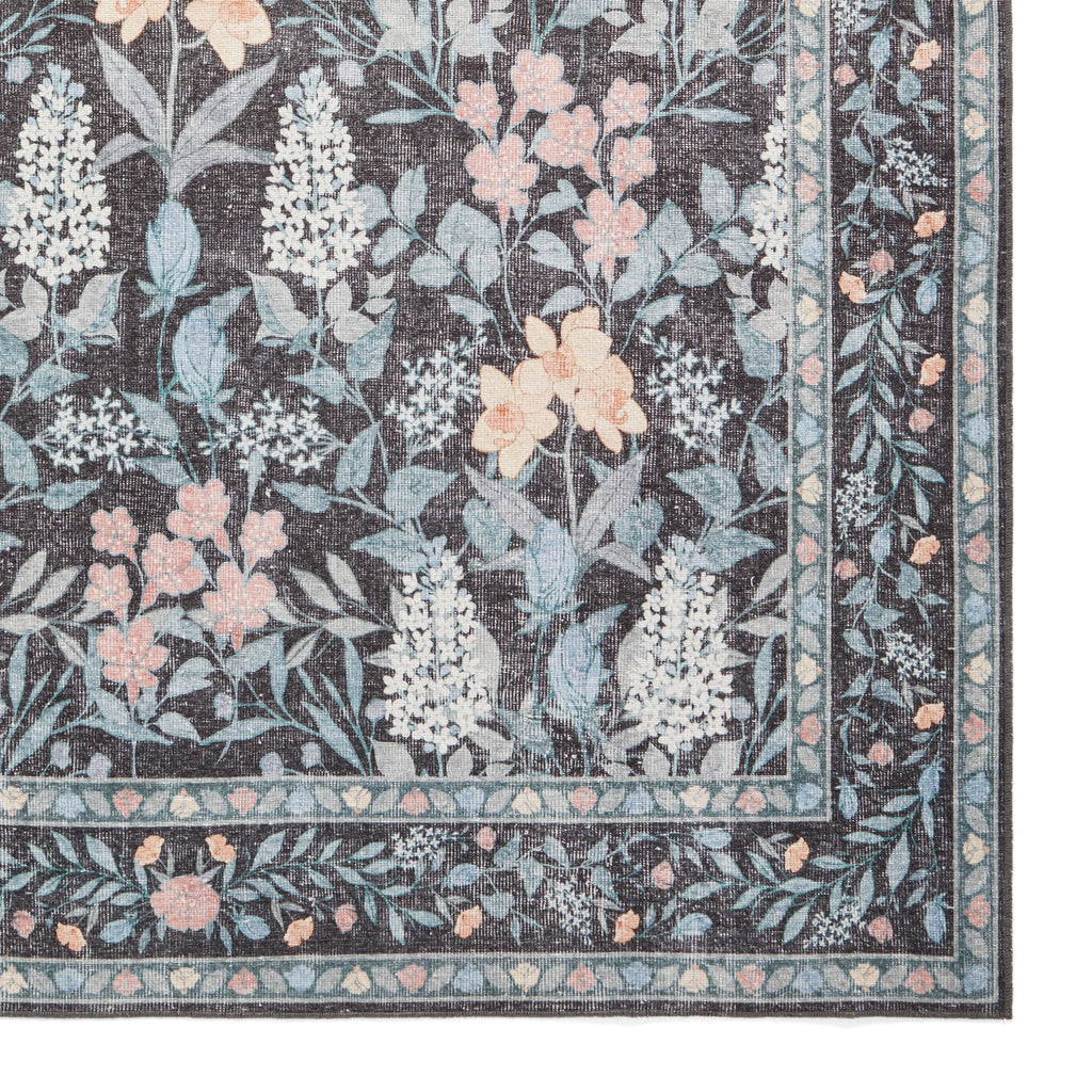 Versailles - H1425 - Dark Blue   - Washable - Think Rugs