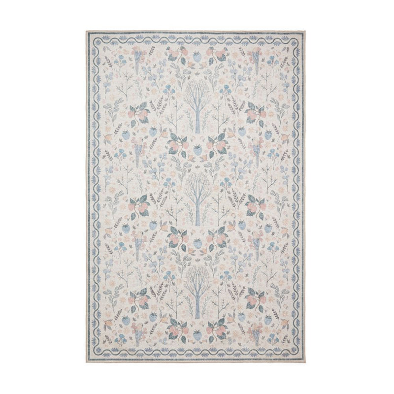 Versailles - H1373- Beige / Blue - Washable - Think Rugs