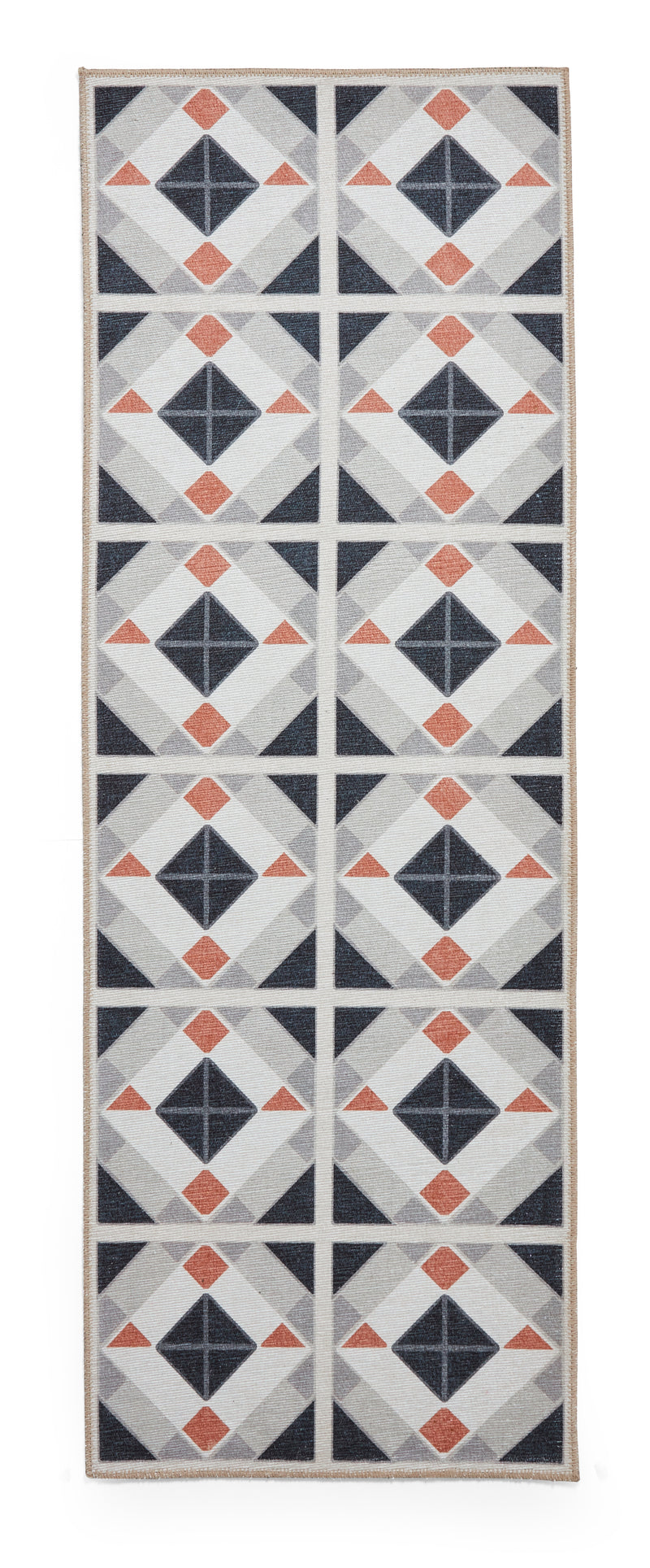 Victoria - Washable - Grey / Orange- H1190