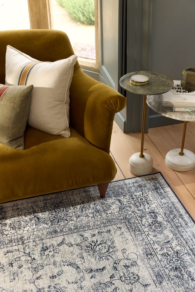 Vintage Imperial - Grey  - Elegant Affair - Washable - Hug Rug - Pheonox Rugs