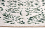 Vintage Scroll - Green- Elegant Affair - Washable - Hug Rug - Pheonox Rugs