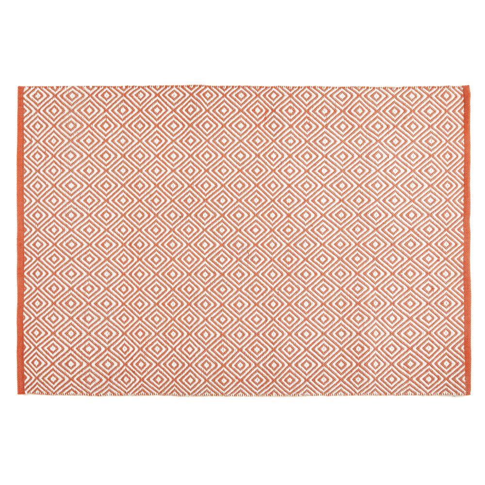 Hug Rug Woven- Diamond- Rust- Washable- Phoenox Rugs