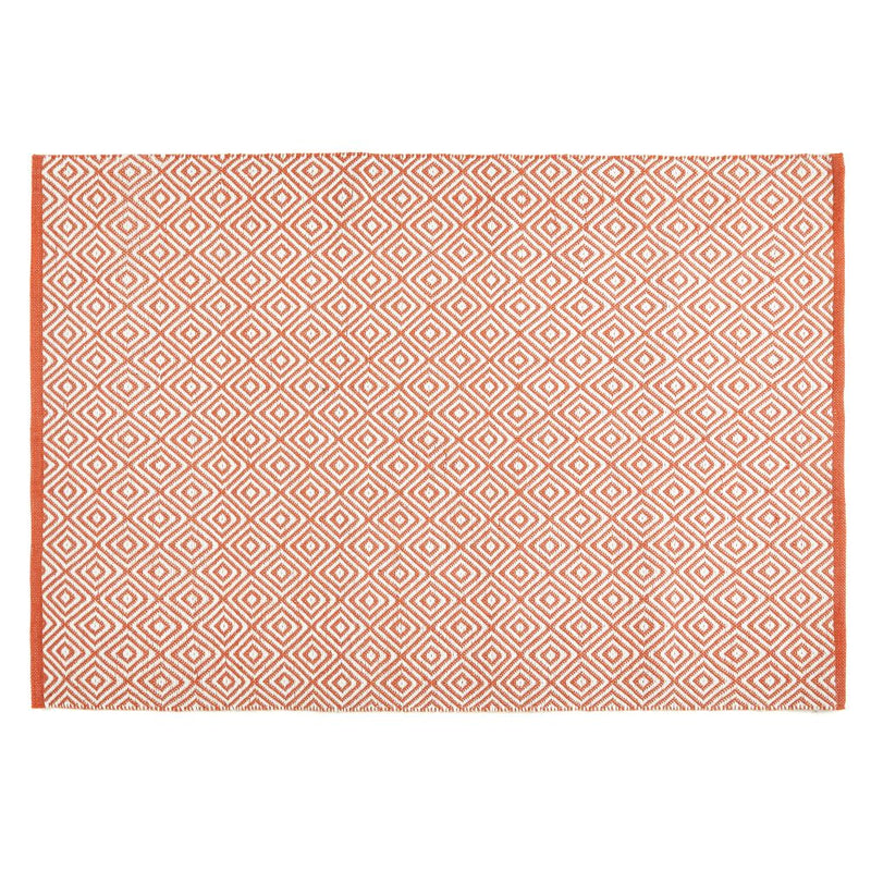 Hug Rug Woven- Diamond- Rust- Washable- Phoenox Rugs