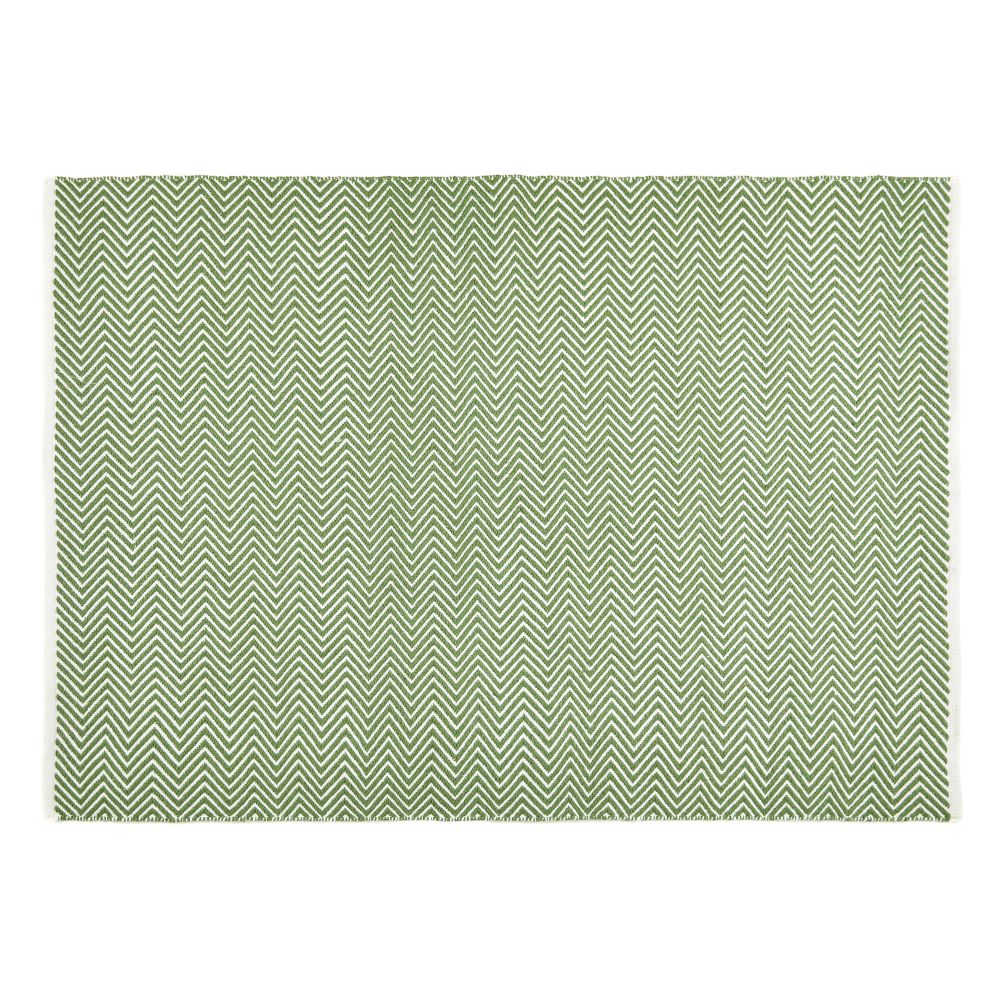 Hug Rug Woven-Herringbone- Dark Green - Washable- Phoenox Rugs