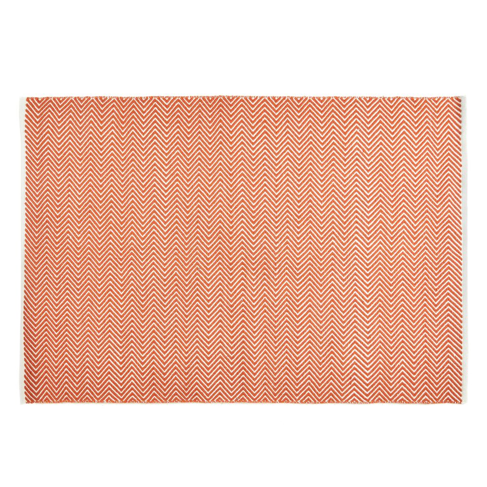 Hug Rug Woven-Herringbone- Rust - Washable- Phoenox Rugs