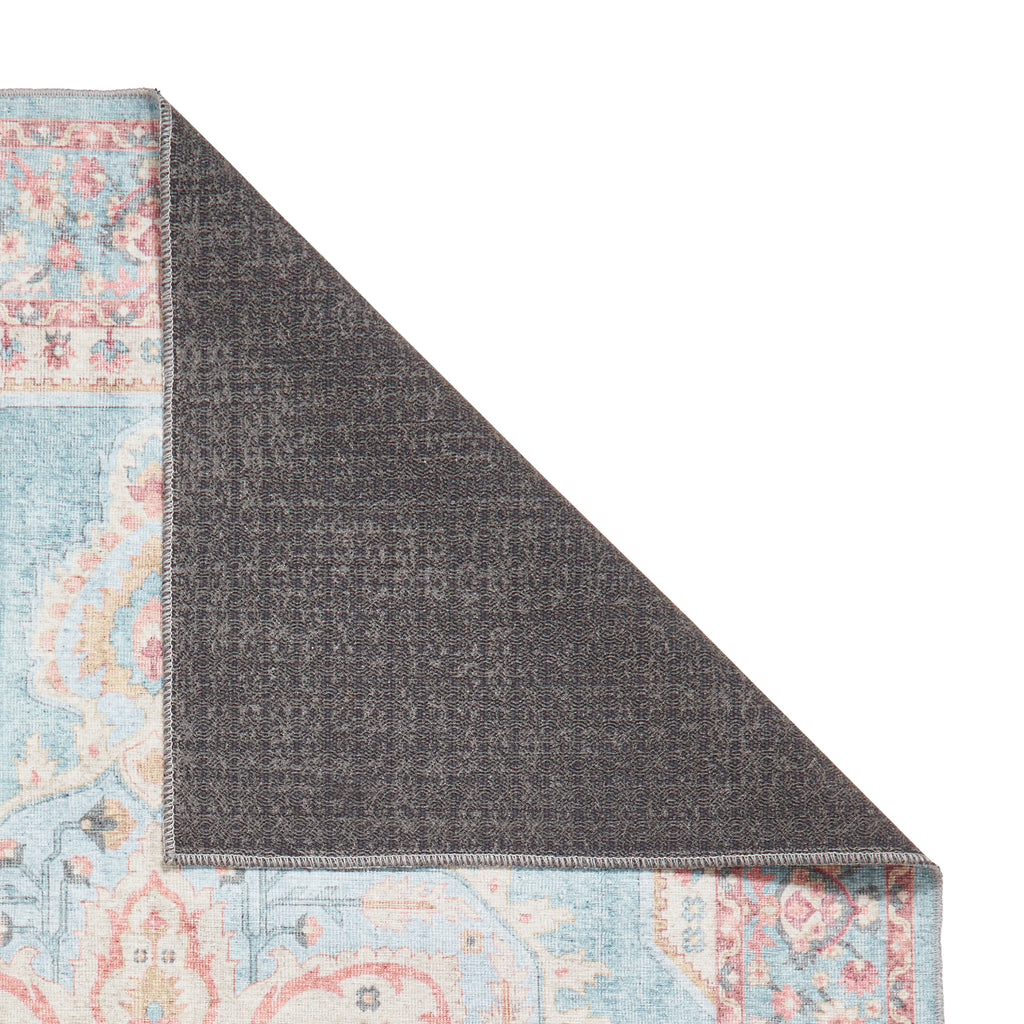 Zahra - Washable - S0063 - Blue / Beige - Think Rugs