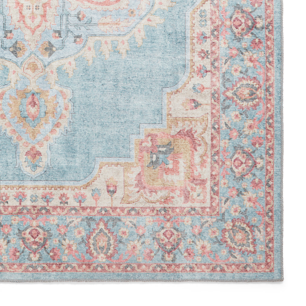 Zahra - Washable - S0063 - Blue / Beige - Think Rugs