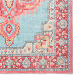 Zahra - Washable - S0063 - Blue / Red - Think Rugs