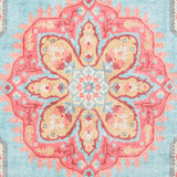 Zahra - Washable - S0063 - Blue / Red - Think Rugs