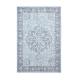 Zahra - Washable - S0063 - Blue - Think Rugs