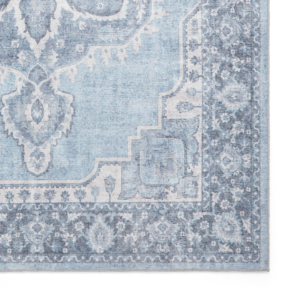 Zahra - Washable - S0063 - Blue - Think Rugs