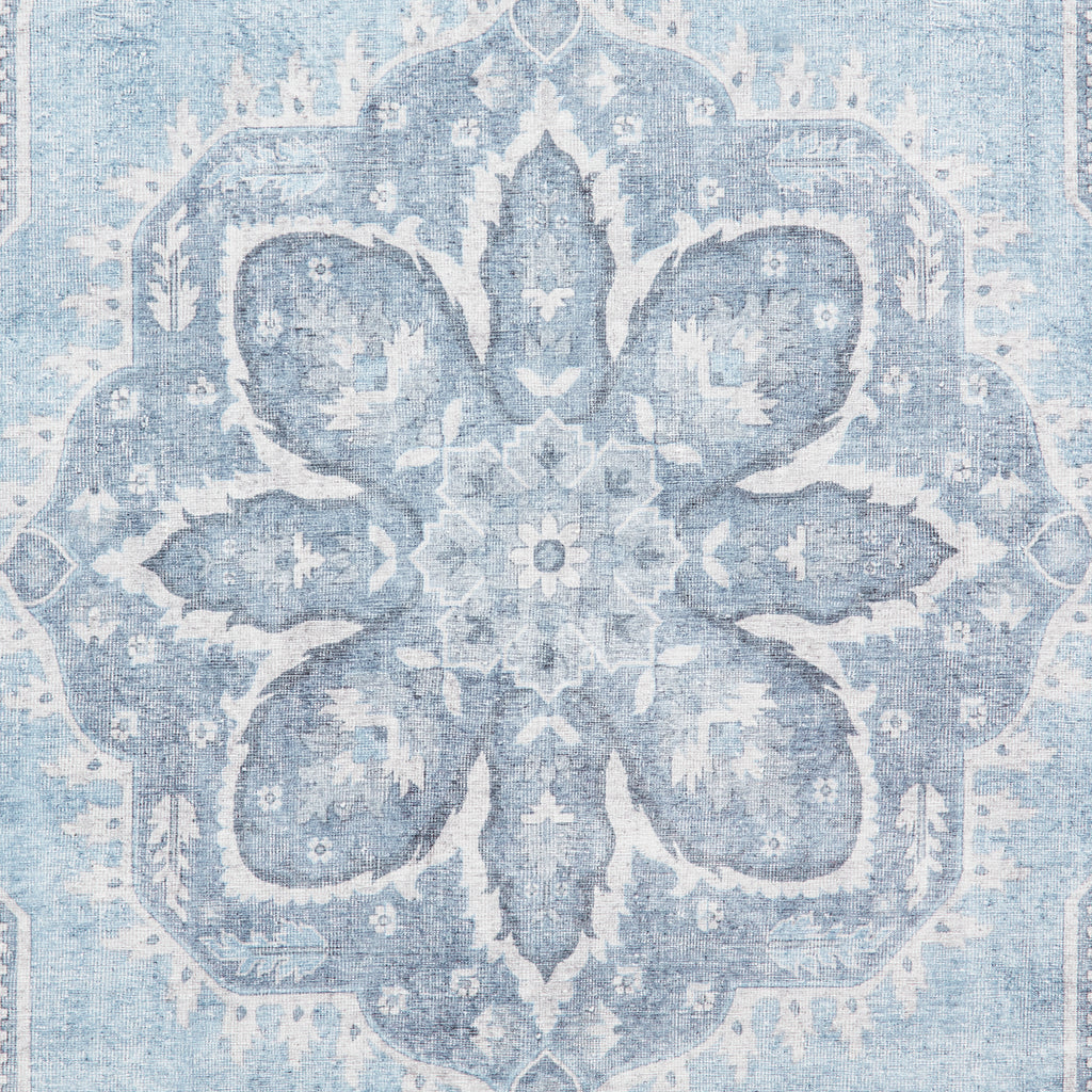 Zahra - Washable - S0063 - Blue - Think Rugs