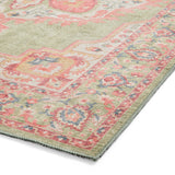 Zahra - Washable - S0063 - Green / Pink - Think Rugs