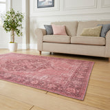Zahra - Washable - S0063 - Pink - Think Rugs