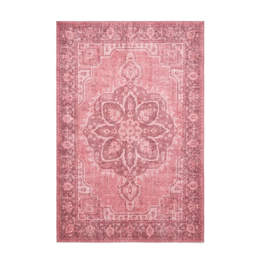 Zahra - Washable - S0063 - Pink - Think Rugs
