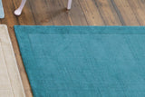 YORK WOOL RUGS AND RUNNERS - TEAL - AC