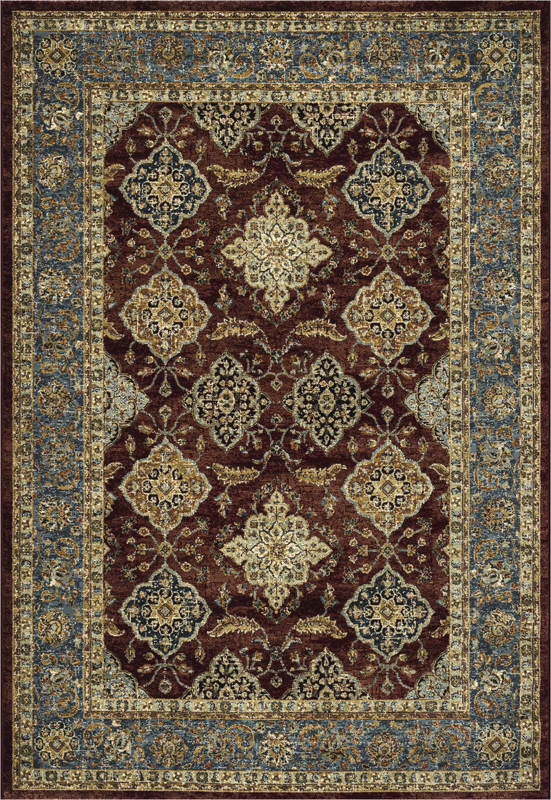 Da Vinci Rugs & Runners - 057 - 0163 1454 - Red/Navy - MC