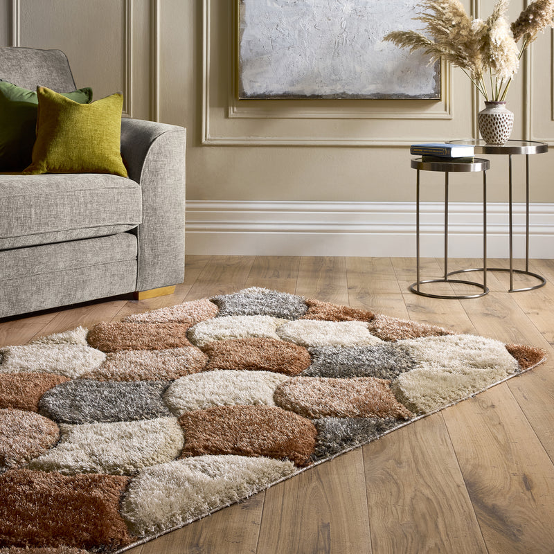 3d Scallop -Terracotta -   Pheonox Rugs