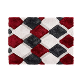 Origins - 3D Geo Shaggy- Red - Phoenox Rugs