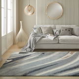 Amara - AMA106 - Ivory / Grey / Blue  - Rama (Concept Looms)