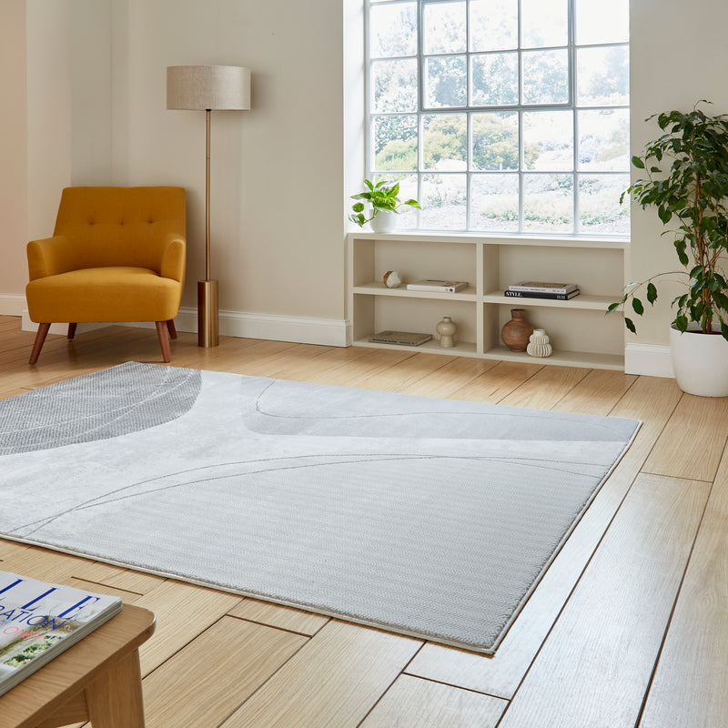 Apollo Modern Abstract Grey / Silver E9974