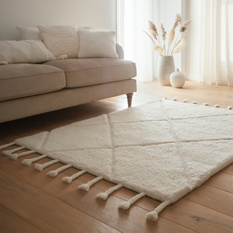 Berber - Diamond - Ivory - Origins-  Pheonox Rugs